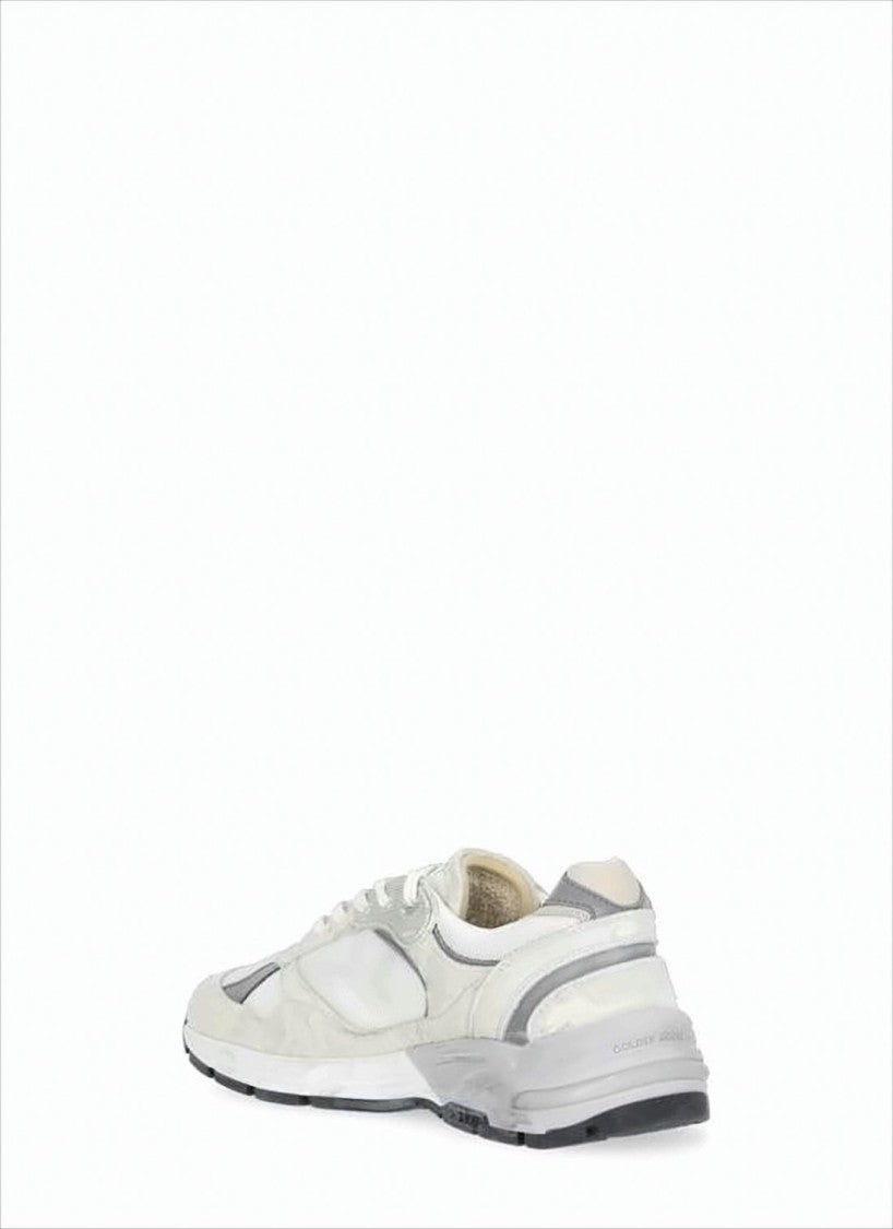 Golden Goose Low-Profile White Sneakers With Distressed Finish And Star Emblem