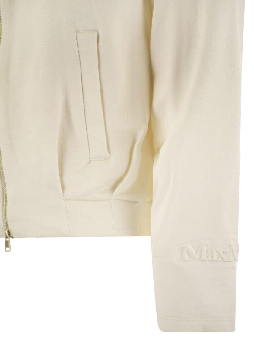 Max Mara Argenta - Cropped Silk And Cotton Sweatshirt