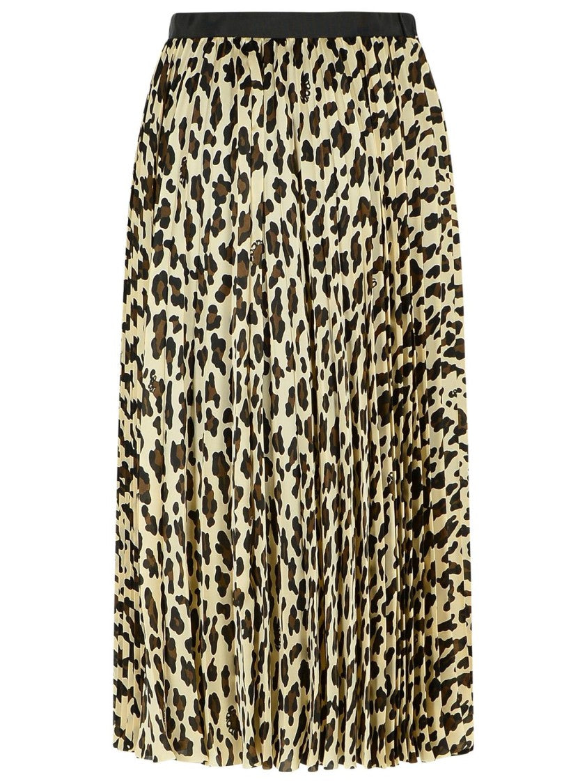 Sacai Beige Polyester Skirt