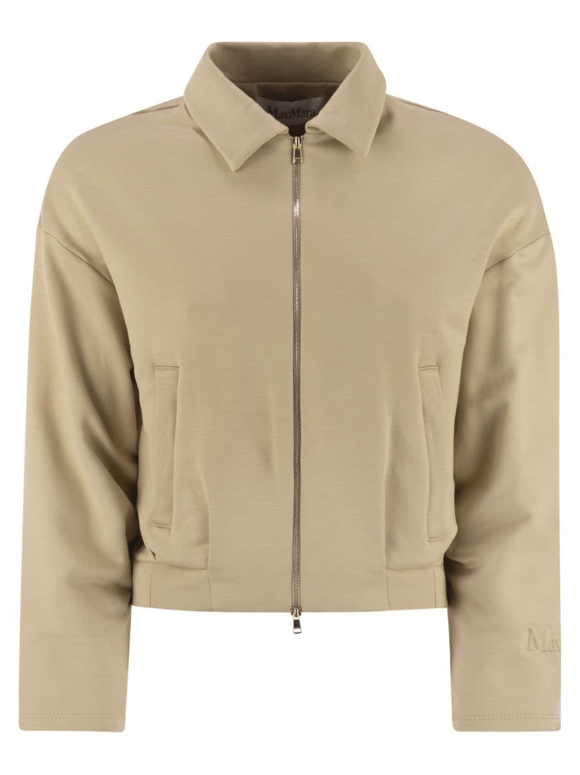 Max Mara Argenta - Cropped Silk And Cotton Sweatshirt