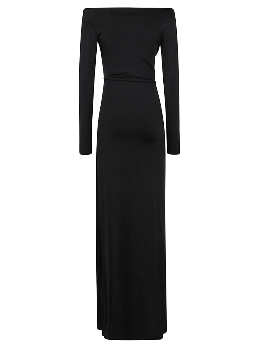 Victoria Beckham Off-Shoulder Draped Gown