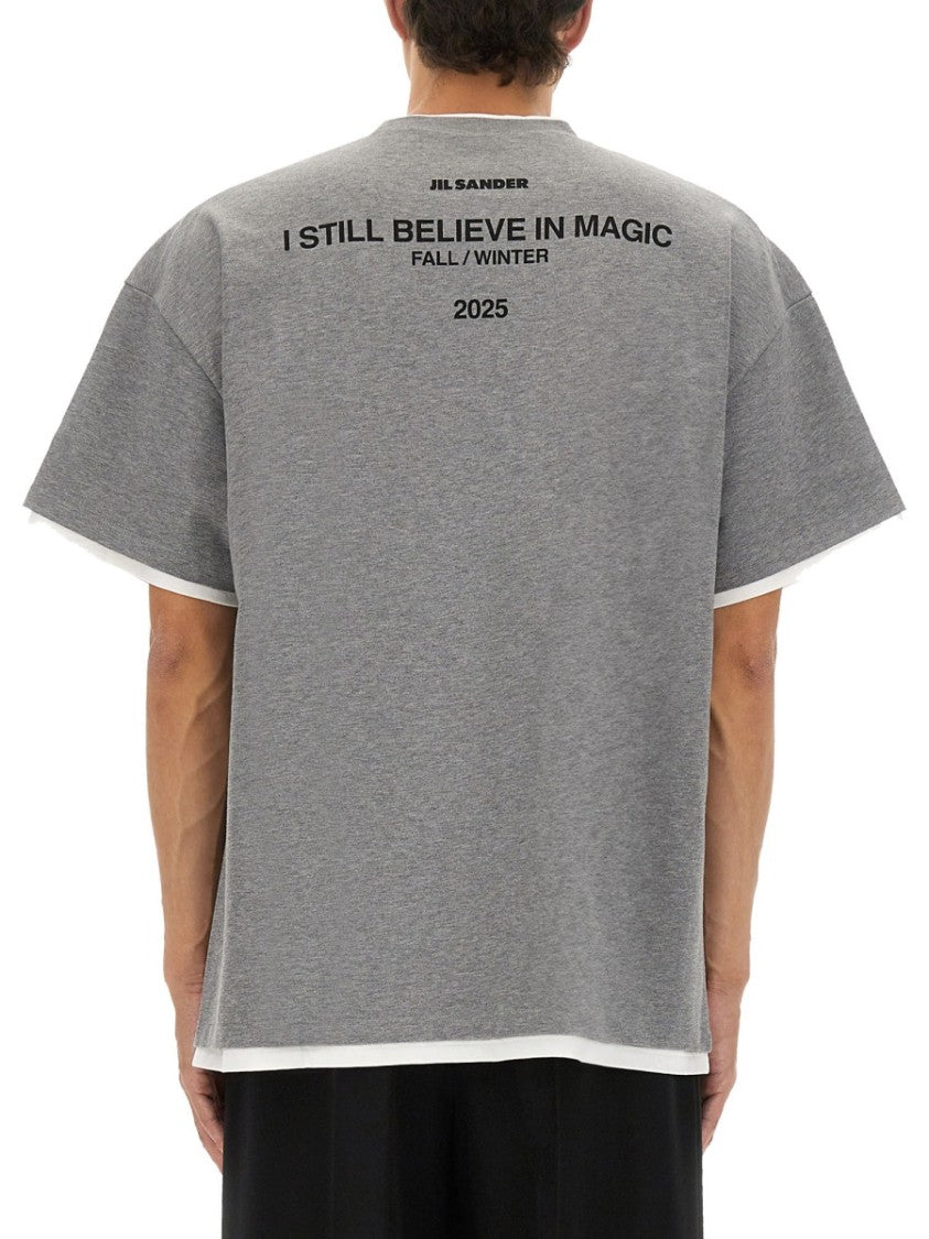 Jil Sander Double Layer Cotton T-Shirt