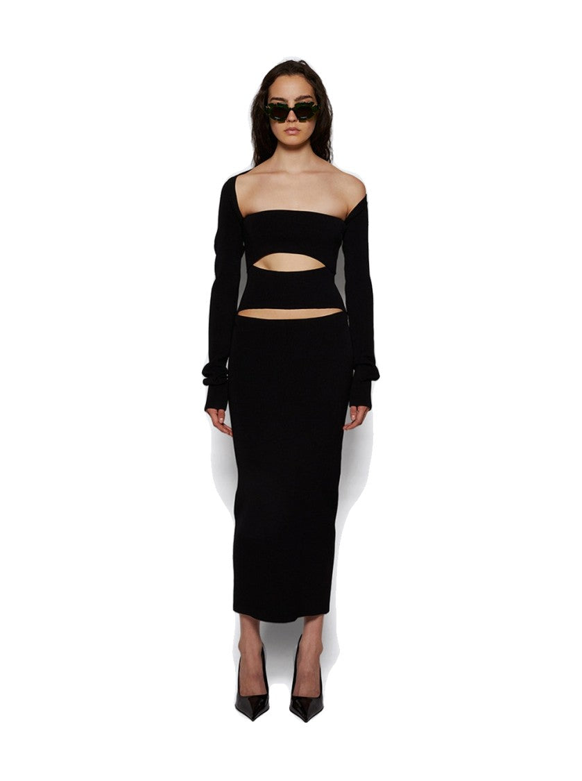 Christopher Esber Slashed Knit Shrug Dress
