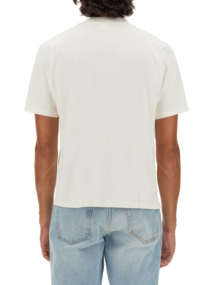 Courrèges Logo-Embellished Cotton T-Shirt With High Neckline