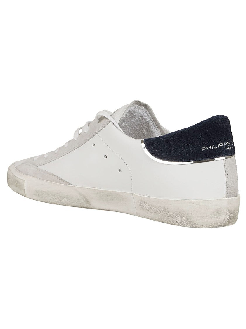 Philippe Model Low-Top Calf Leather Sneakers With Suede Accents
