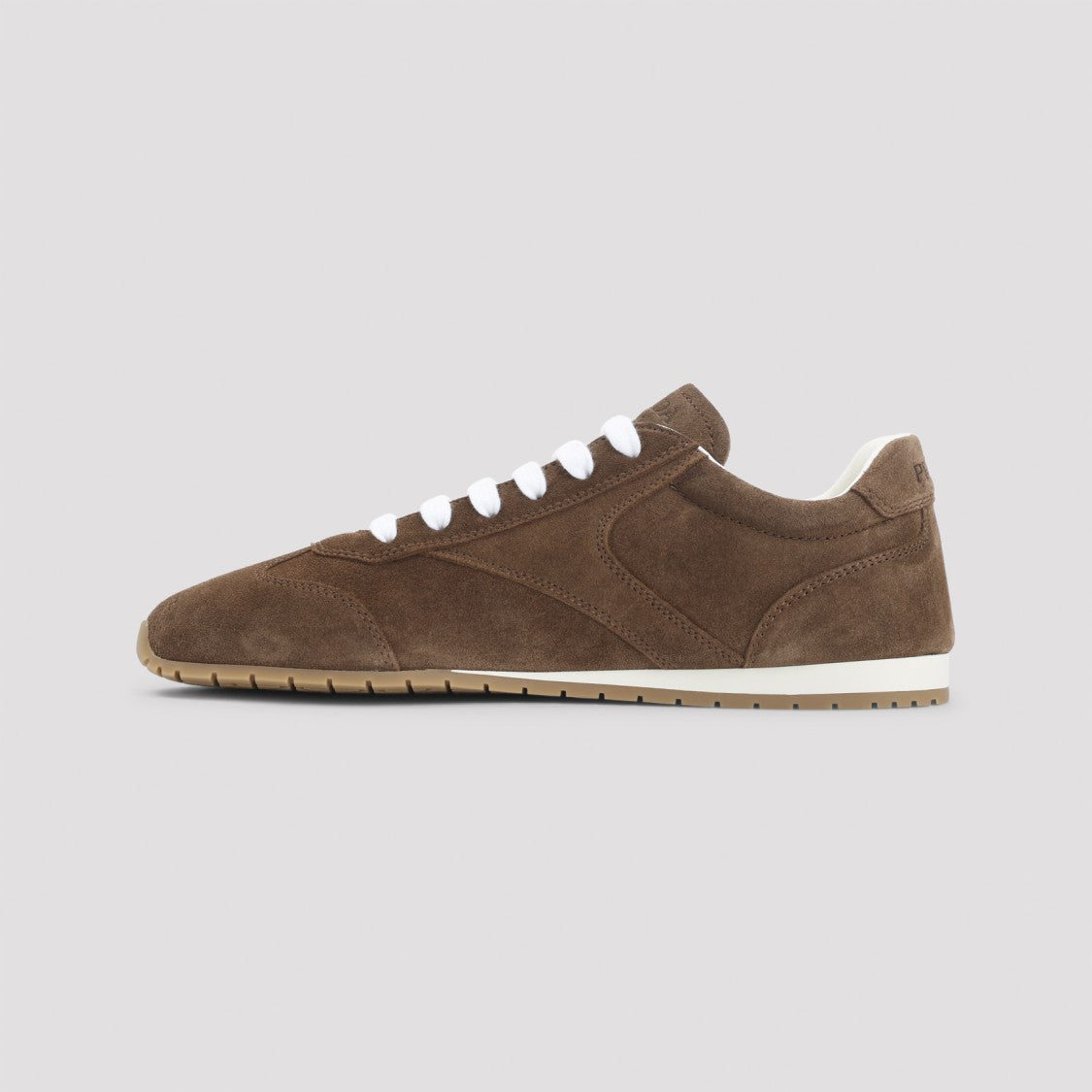 Prada Cocoa Brown Suede Leather Sneakers