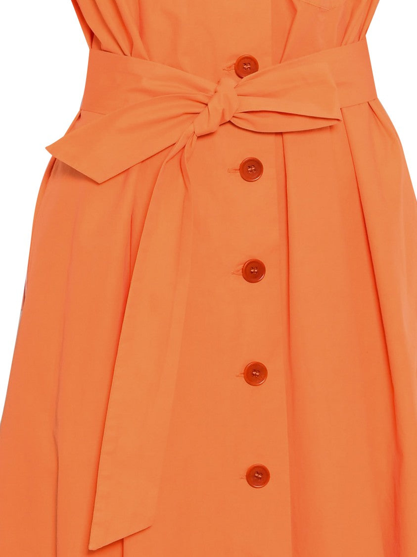 Aspesi Shirt Silhouette Midi Dress With Belted Waist