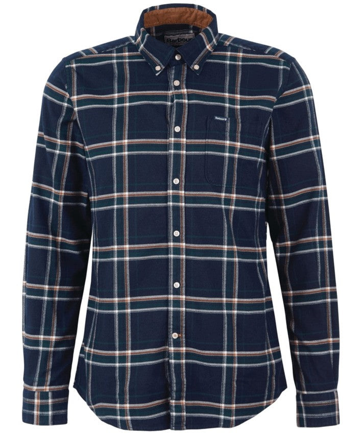 Barbour Long-Sleeve Plaid Shirt With Button-Down Collar