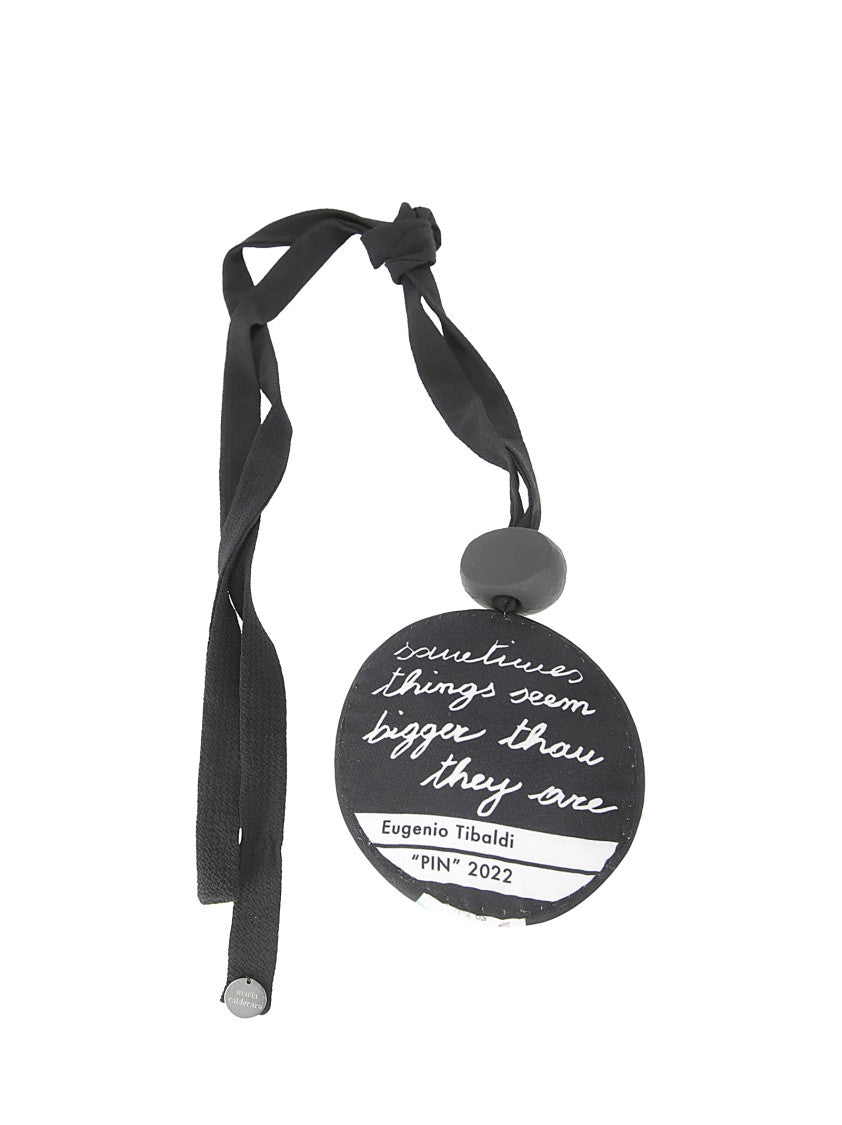 Maria Calderara Fabric Necklace With Pendant
