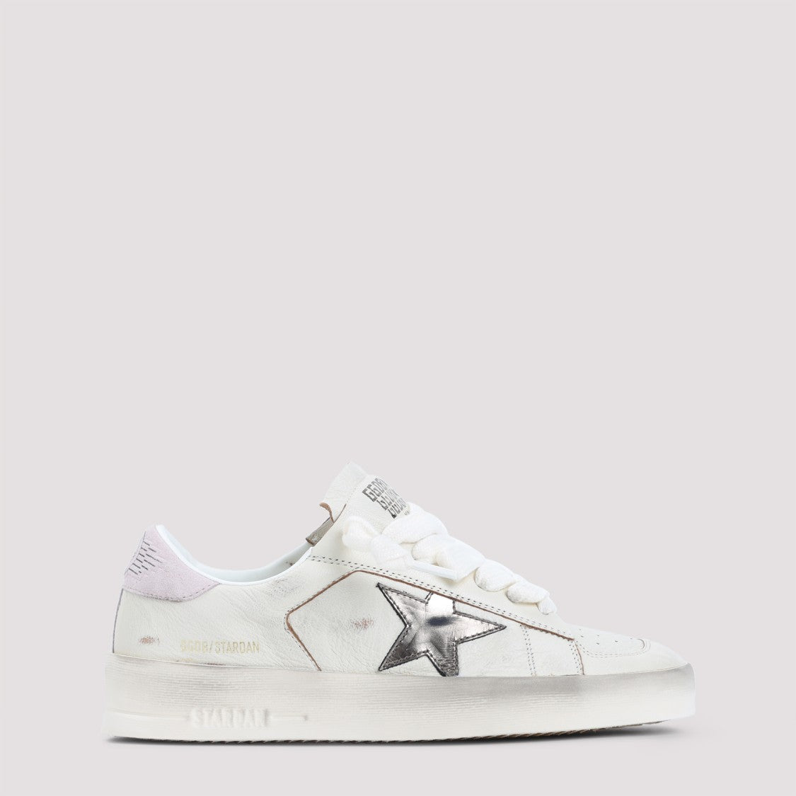 Golden Goose White Goat Leather Stardan Sneakers