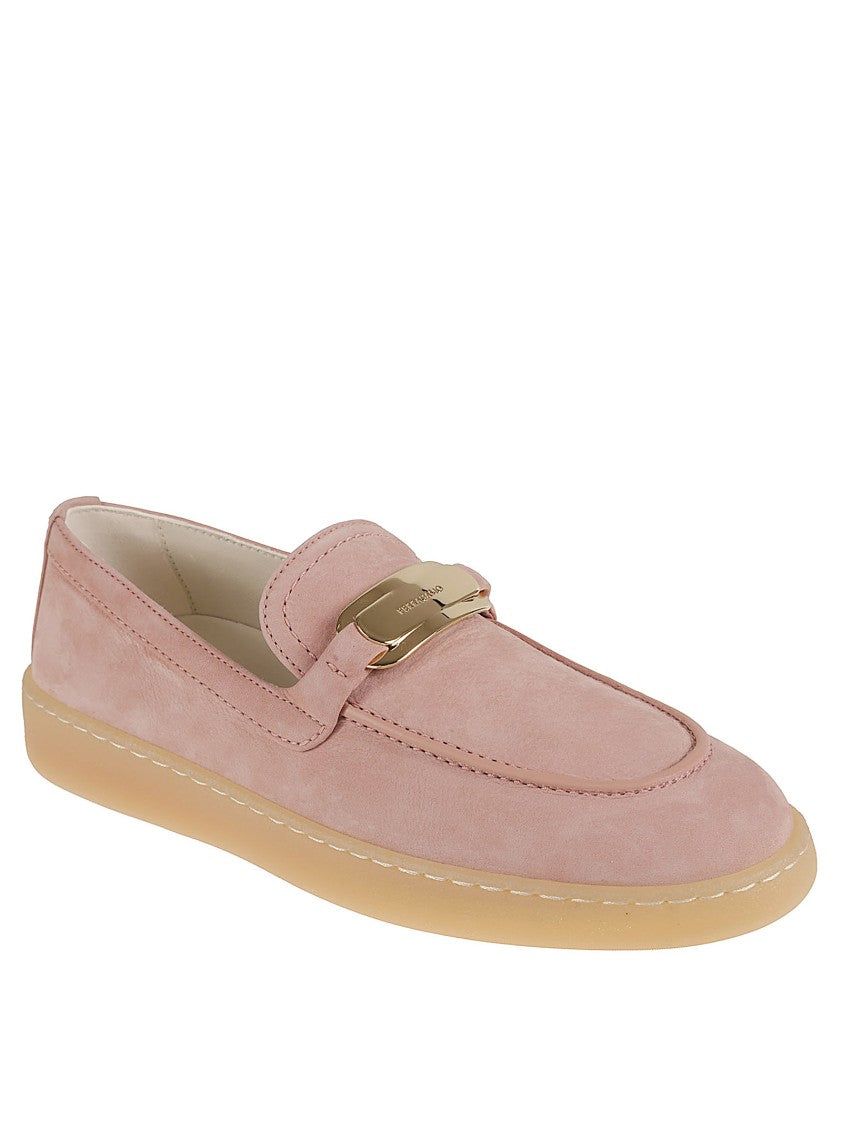 Ferragamo Rounded Toe Flat Shoes