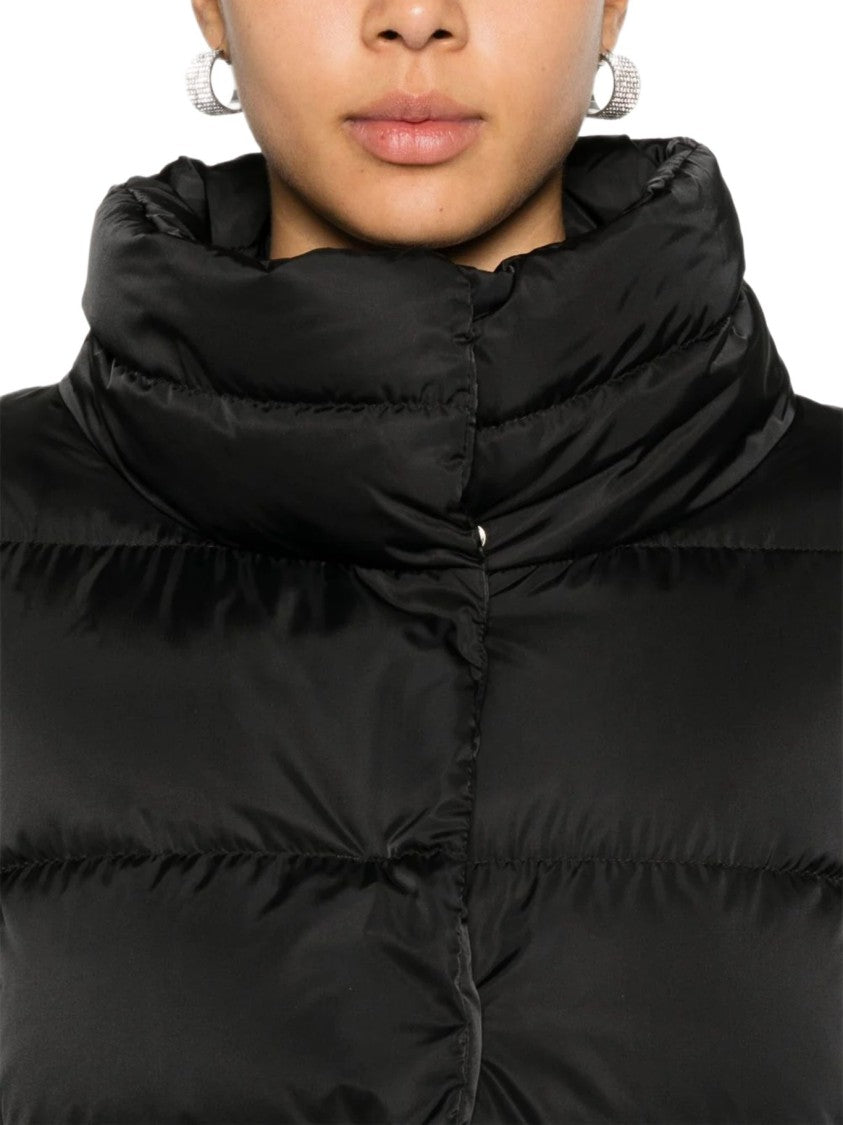 Herno Quilted Padded Jacket With Removable Hood And Faux Fur Trim