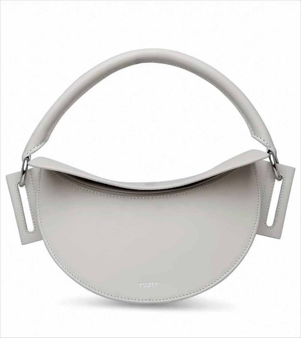 Yuzefi Half-Moon Shoulder Bag With Metal Ring Handles