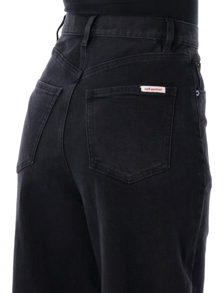 Self-Portrait Barrel Denim Pants