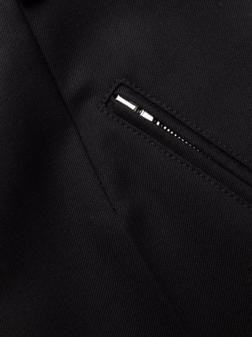 Maison Margiela Tailored Black Trousers With Zippered Pockets And Minimalist Design