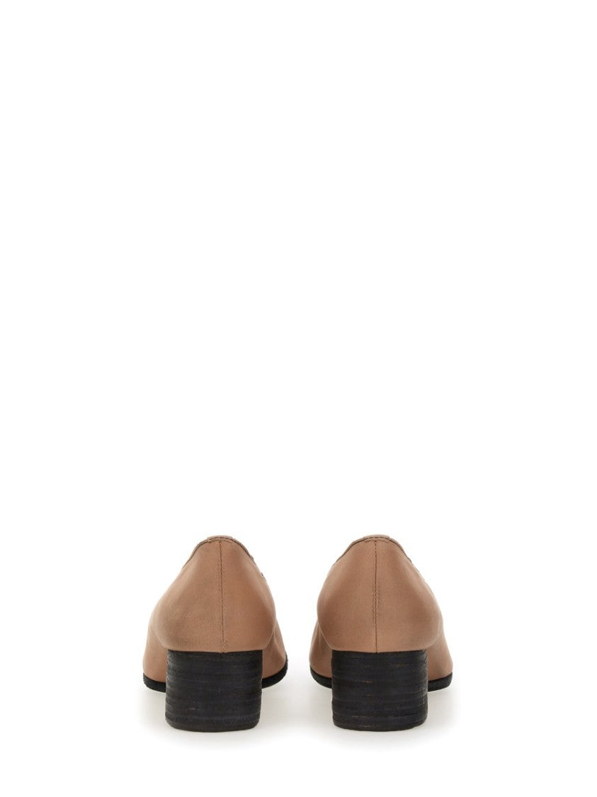 Uma Wang Ballerina In Pelle With Rounded Toe