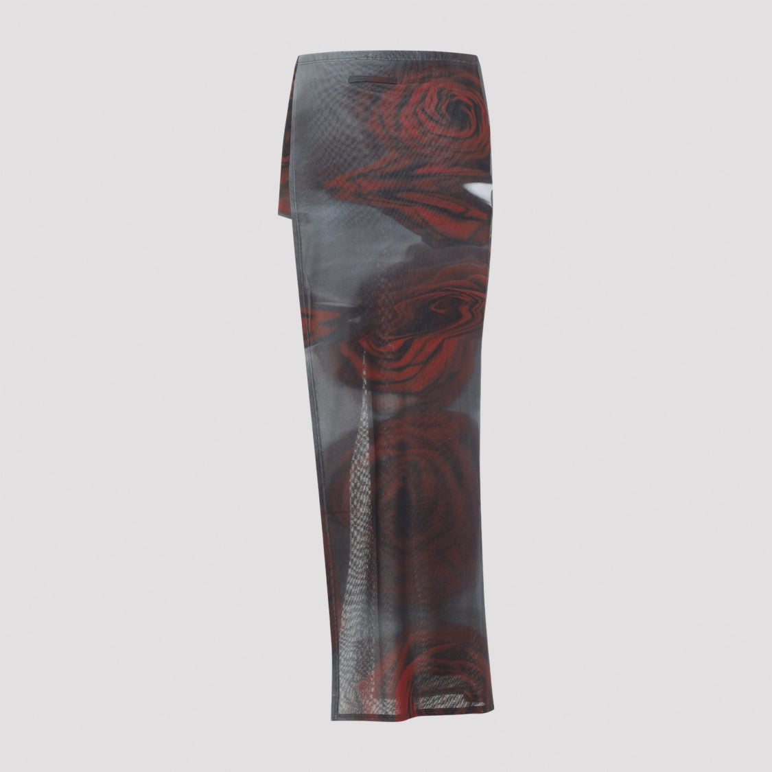 Jean Paul Gaultier Blurry Roses Asymmetric Midi Skirt