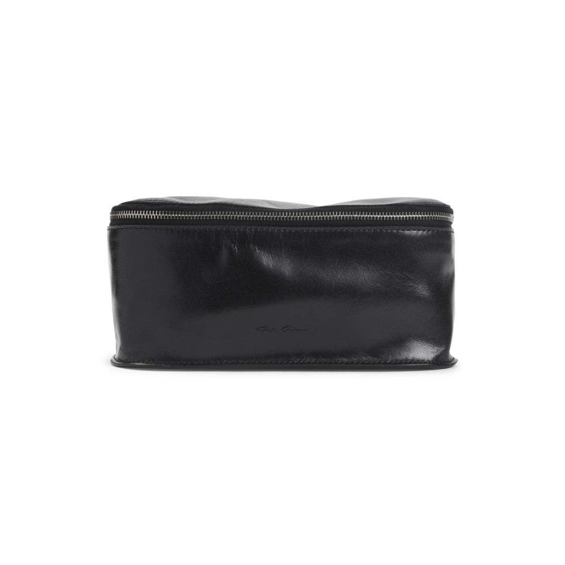 Rick Owens Rectangular Black Leather Medium Beauty Pouch