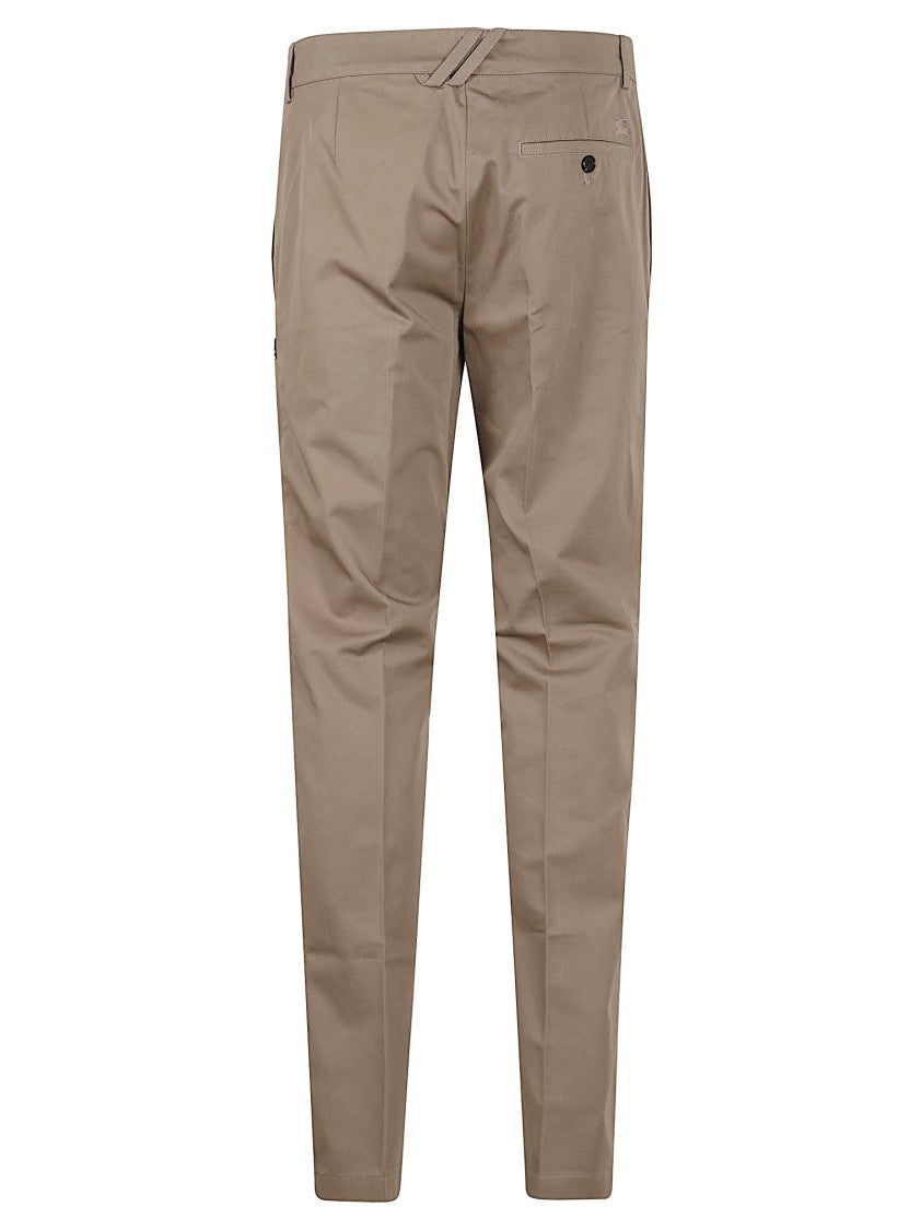 Burberry Cotton Chino Trousers With Straight-Leg Silhouette