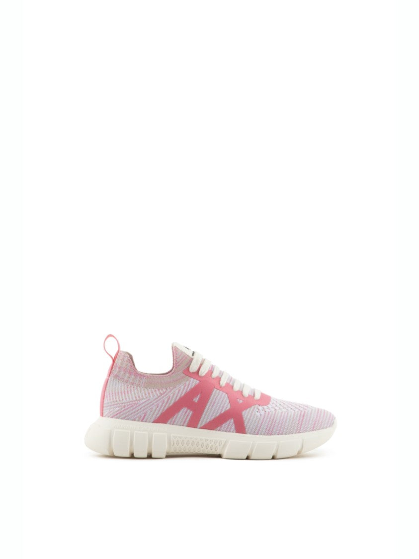 Armani Exchange White Fuchia Sneaker