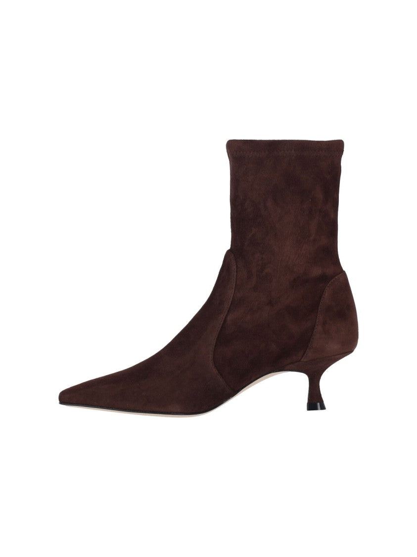 Stuart Weitzman "Naomi 50" Ankle Boots – Black