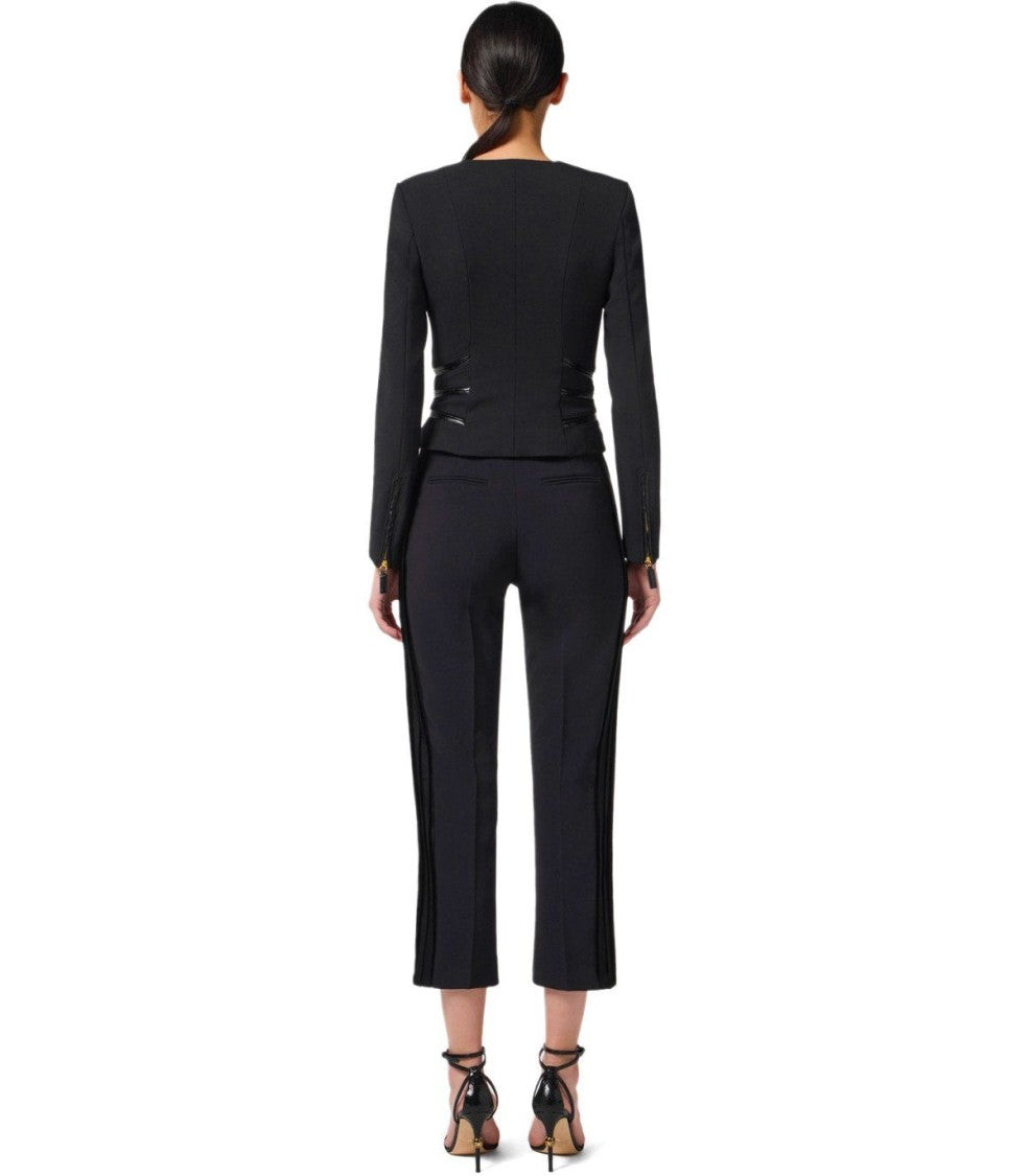 Elisabetta Franchi Black Zipped Jacket