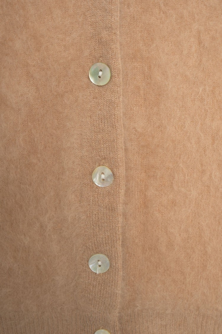 Crush Cashmere Cardigan 'Liusa' With Relaxed V-Neck