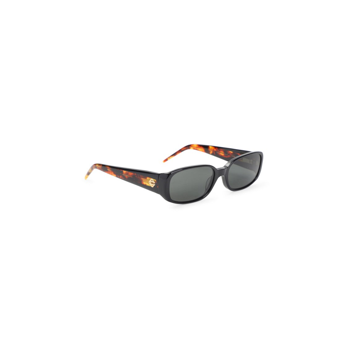 Casablanca Bold Rectangular Frame Sunglasses With Tortoiseshell Accents