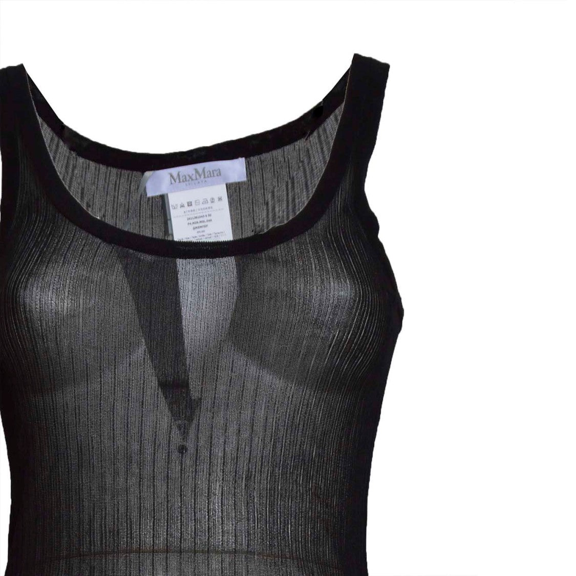 Max Mara Bastia Top In Camel Ribbed Silk