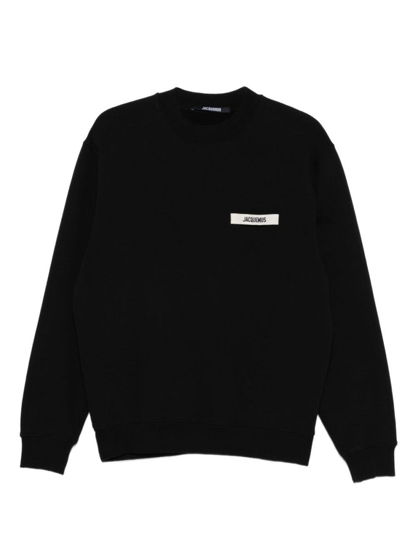 Jacquemus Contemporary Fit Black Cotton Sweatshirt