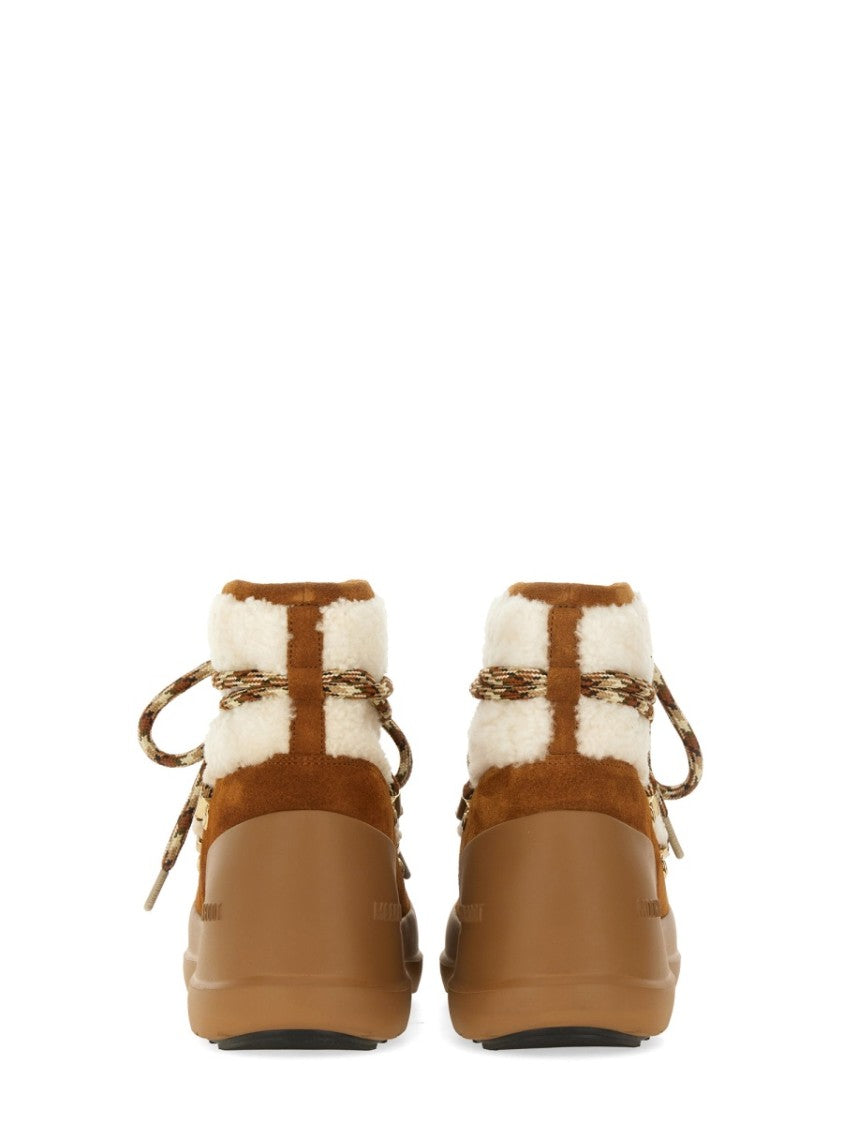 Moon Boot Mid-Height Suede And Shearling Stivale Luna Boots