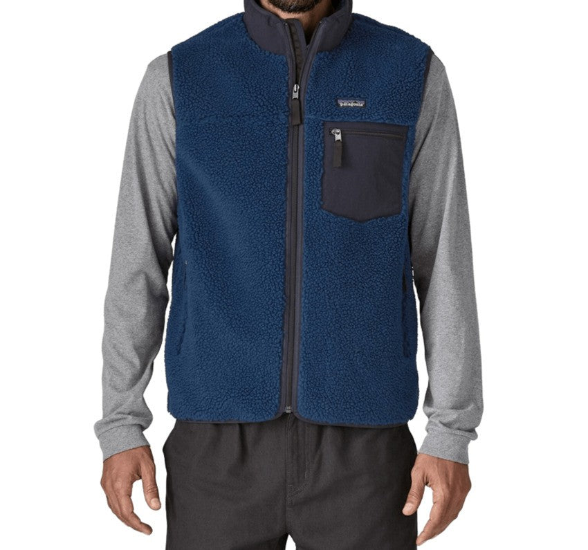 Patagonia Textured Fleece Vest With High Collar