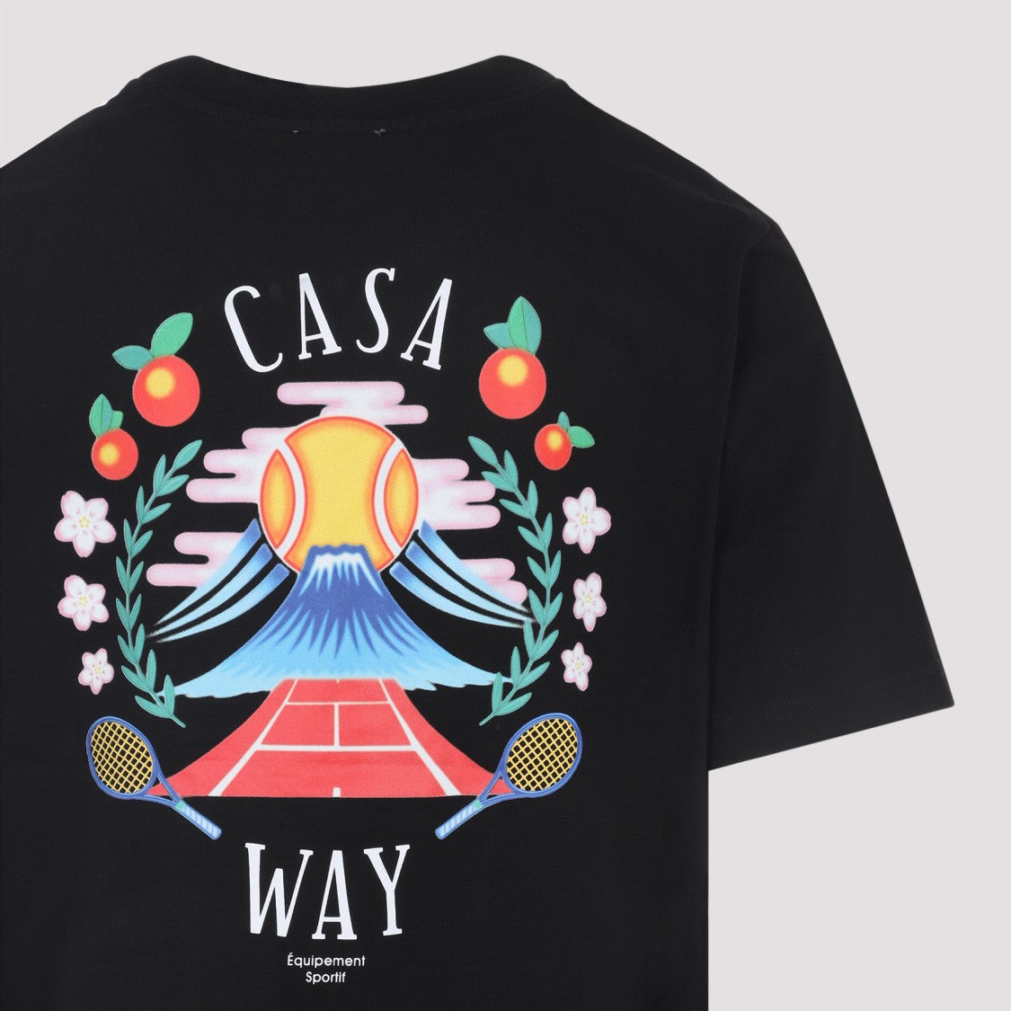 Casablanca Black Organic Cotton Casa Way T-Shirt