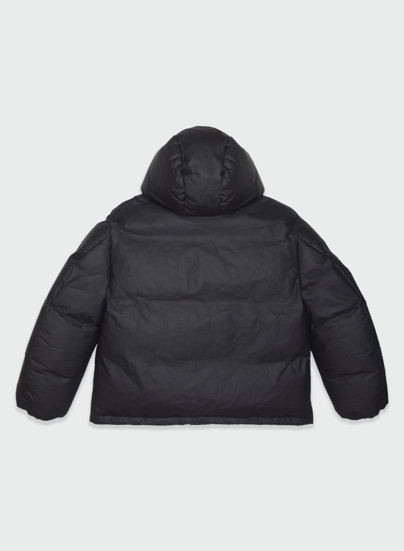Craig Green Lightweight Black Coat With Classic Hood And Funnel Neck