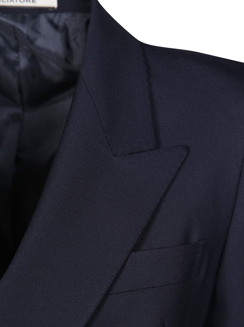 Tagliatore Double-Breasted Wool Blazer With Structured Silhouette