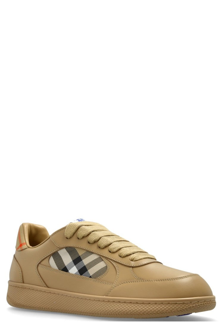 Burberry Beige Low-Top Sneakers With Minimalist Design