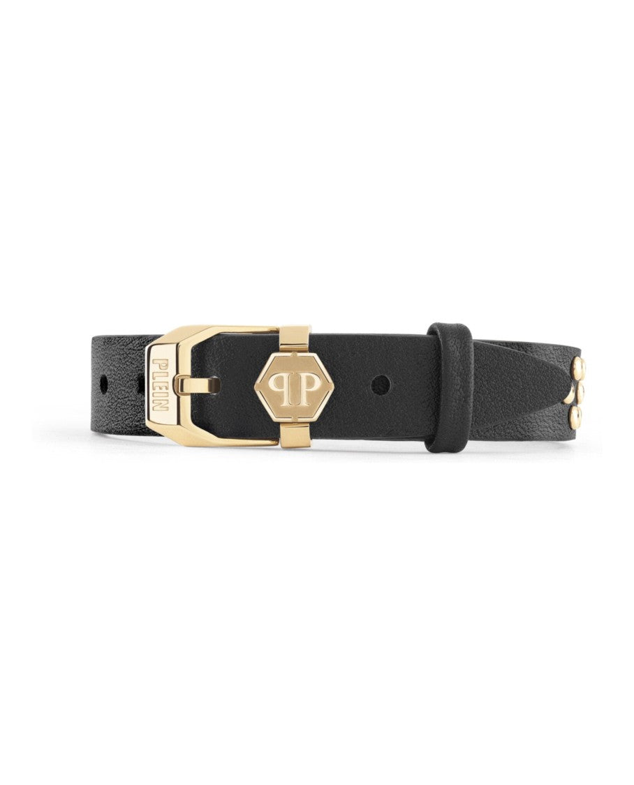 Philipp Plein Skull-Embellished Calfskin Leather Bracelet With Preciosa Crystals
