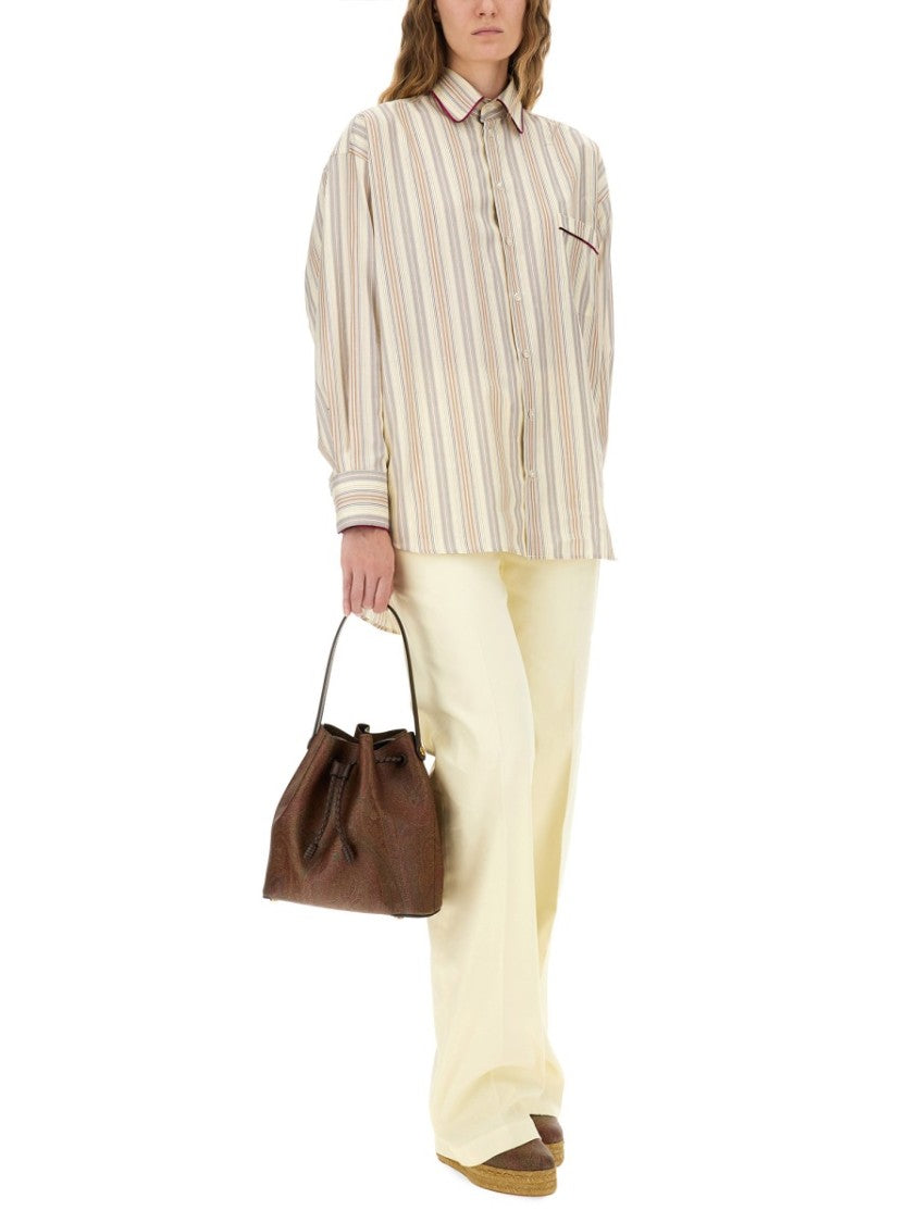 Etro High-Waisted Straight-Leg Pants