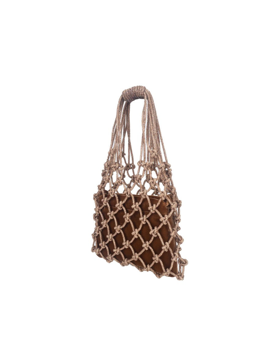 Hibourama Light Topaz Velvet Mesh Bag