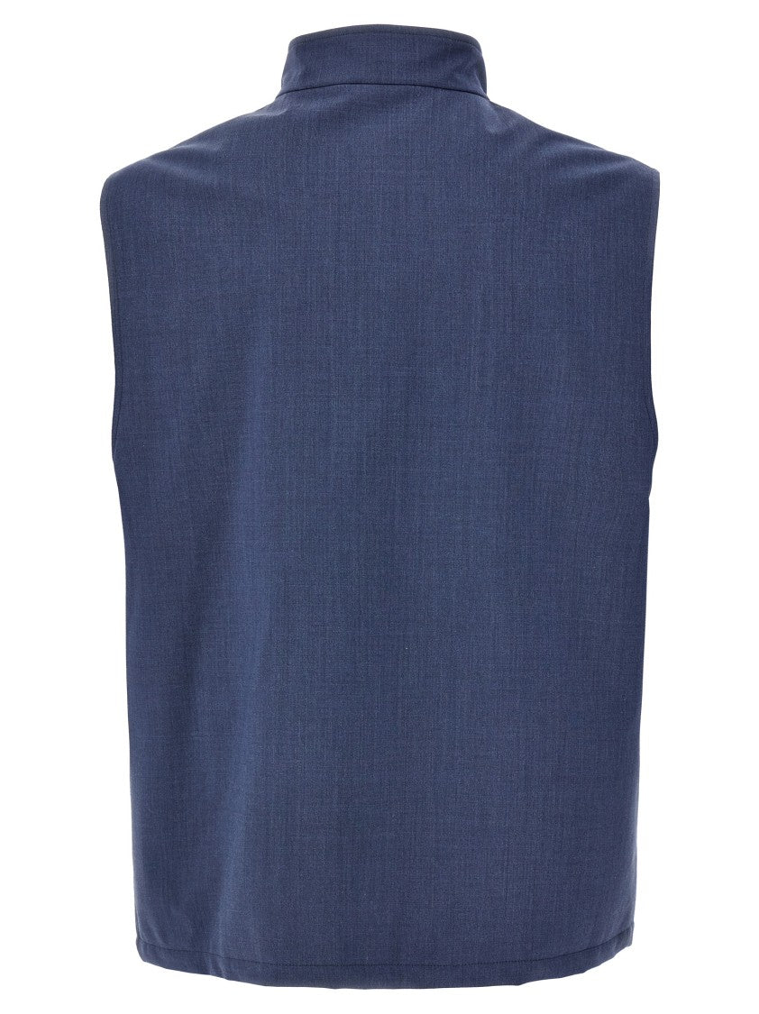 Brunello Cucinelli Lightly Padded Wool Vest With Zip