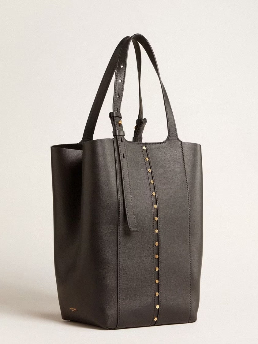 Golden Goose Structured Shoulder Bag In Smooth Calfskin Leather