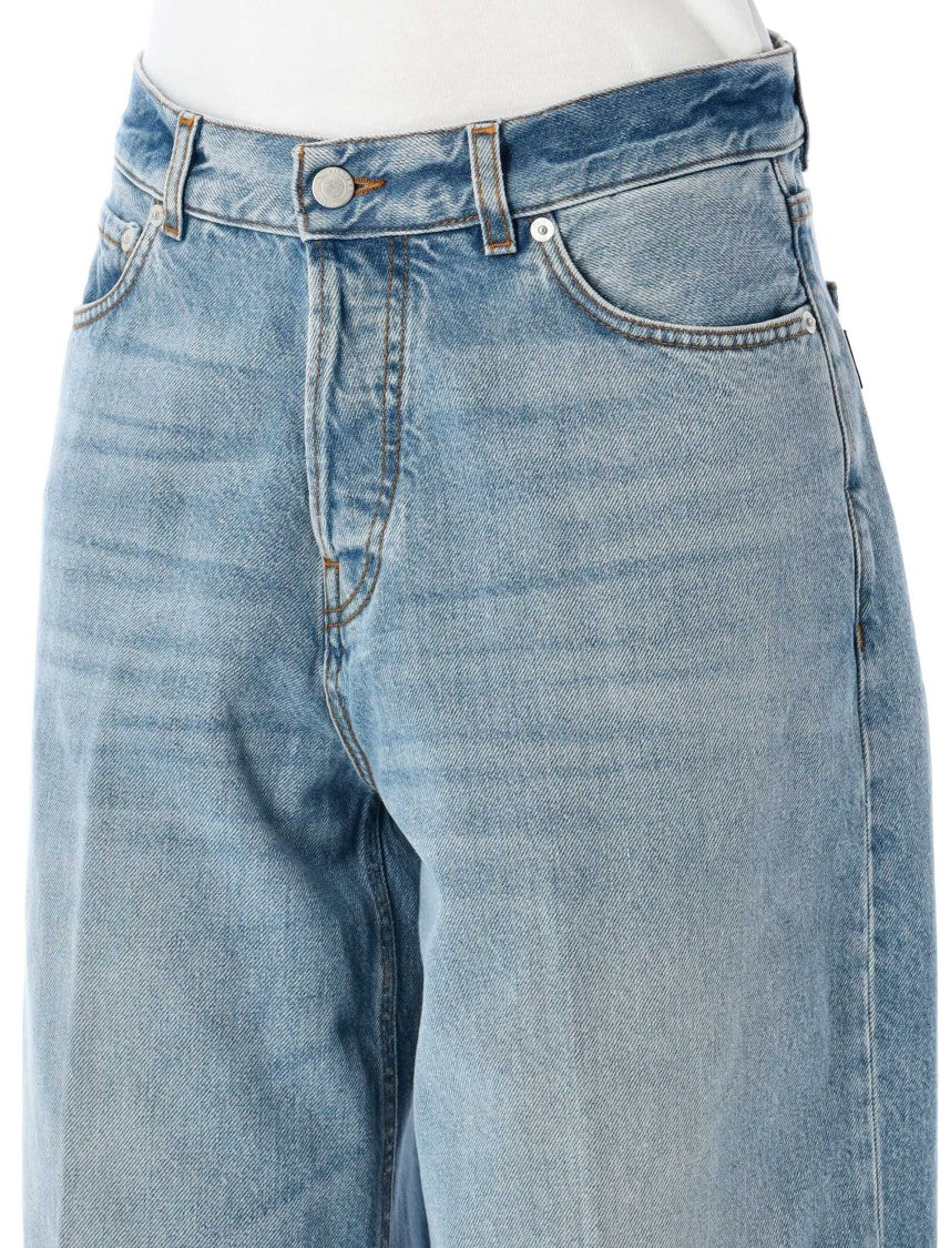 Haikure Bethany Acqua High-Waisted Wide-Leg Jeans