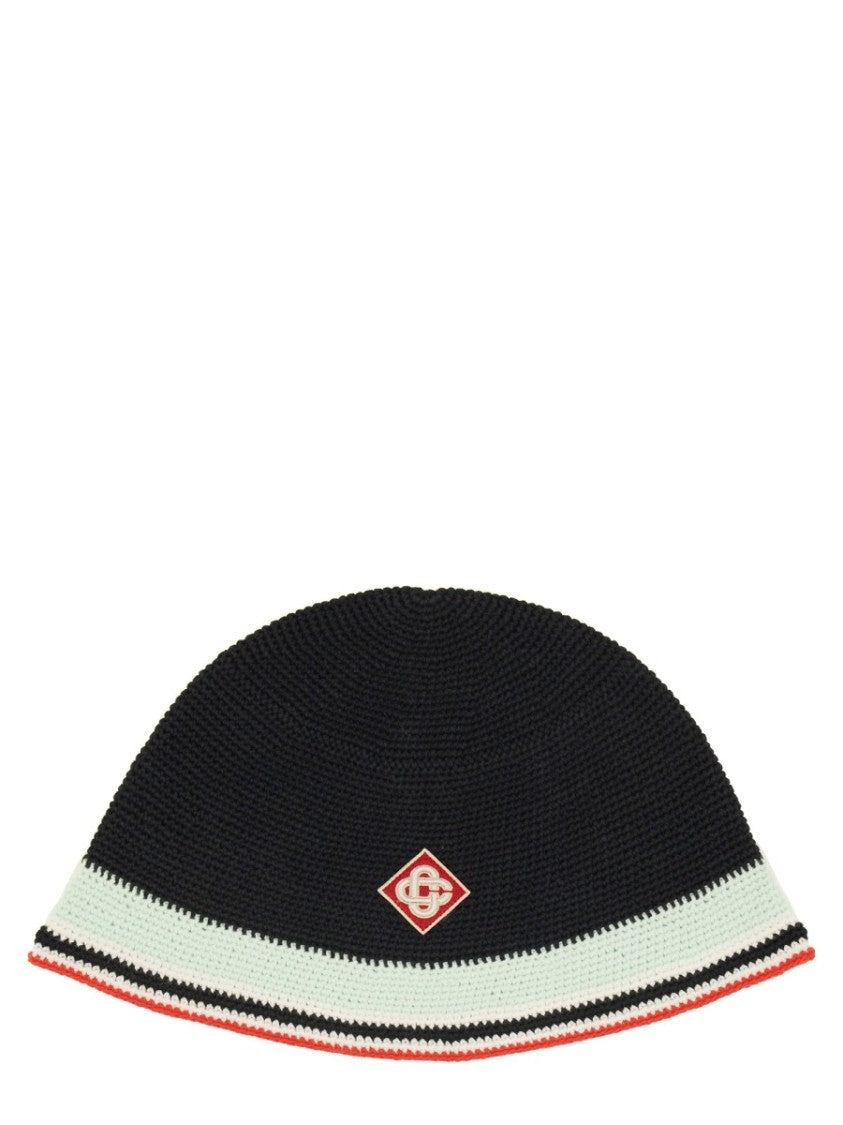 Casablanca Crochet Hat With Logo