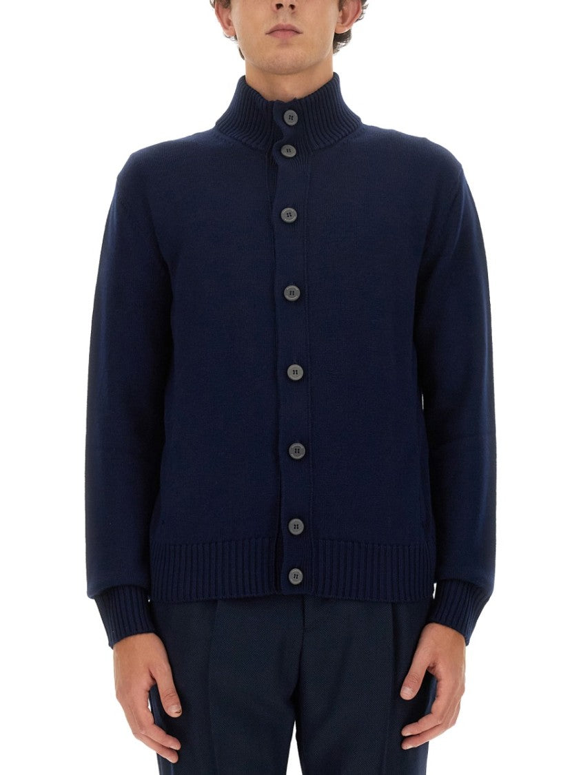 Ballantyne Button-Down Turtleneck Cardigan