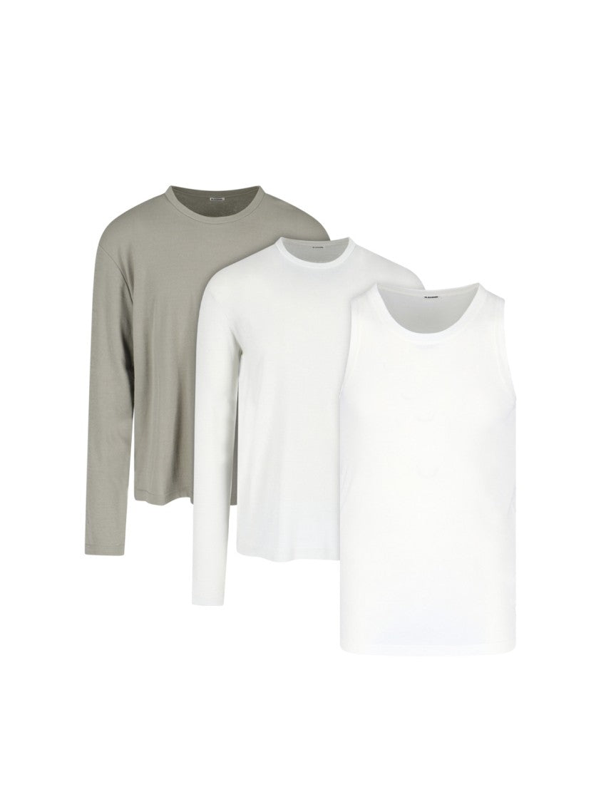 Jil Sander T-Shirt And Tank Set – Green/White