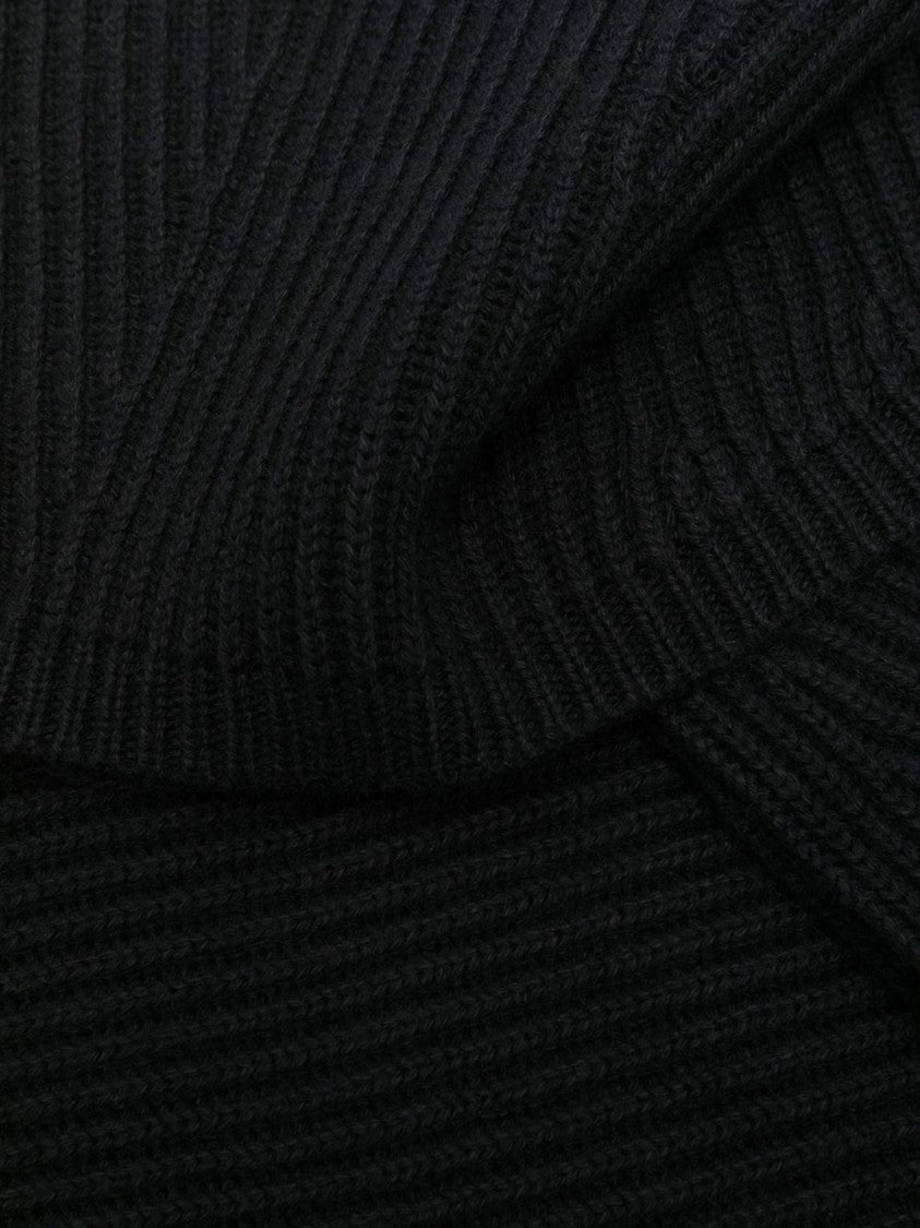 Joseph Ribbed Knit Scarf With Textured Pattern
