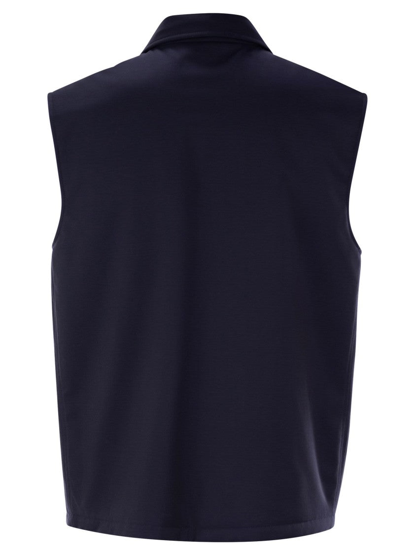 Brunello Cucinelli Sleeveless Jacket In Virgin Wool