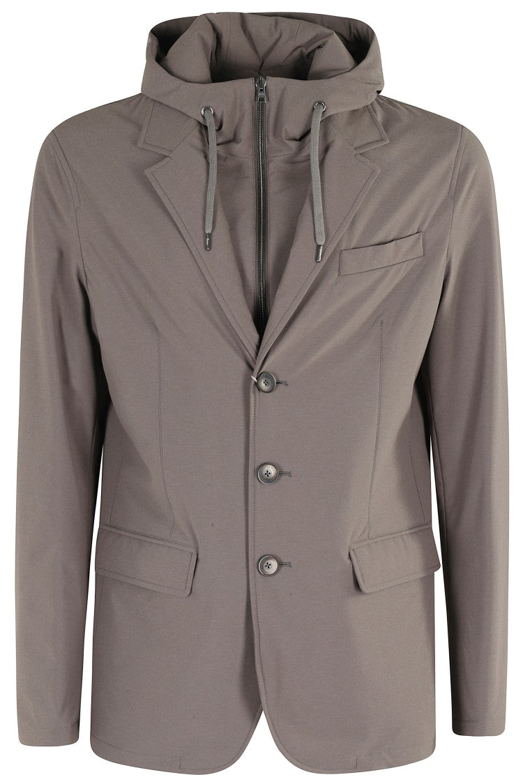 Herno Removable Bib And Hood Jacket