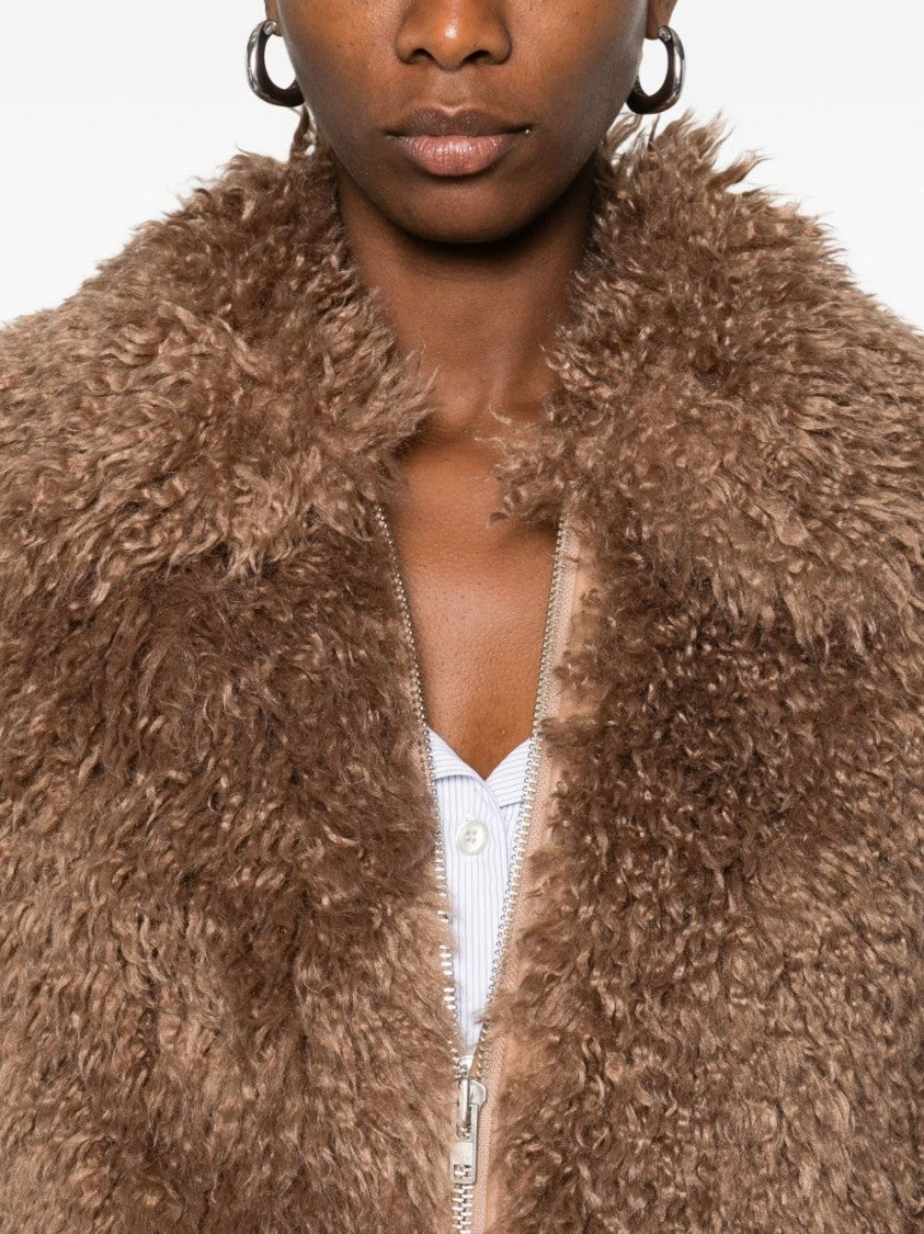 Stand Studio Plush Faux Fur Short Coat