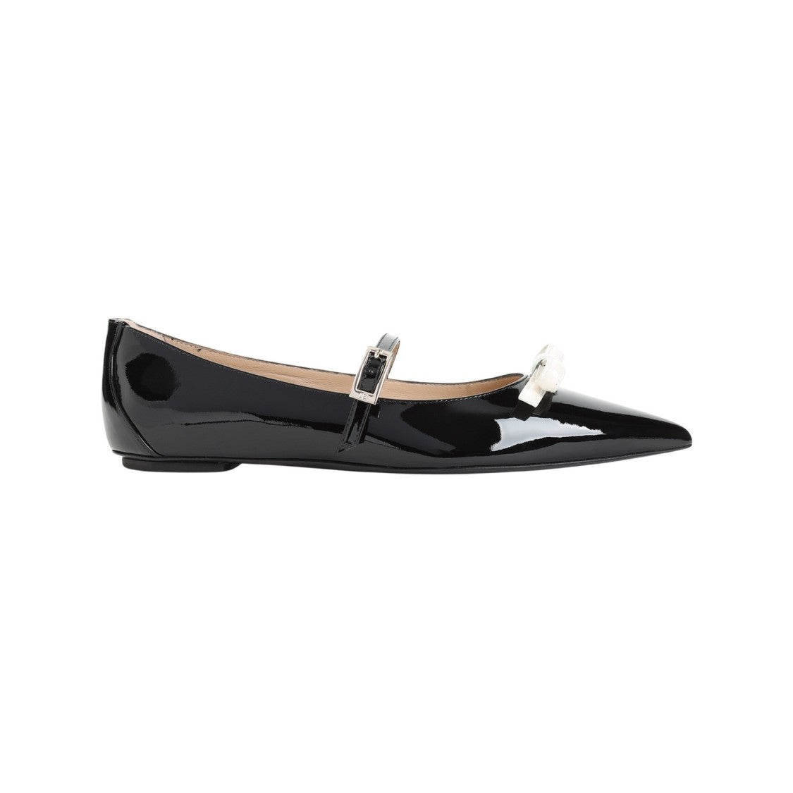 Stuart Weitzman Sleek Black Ballerinas